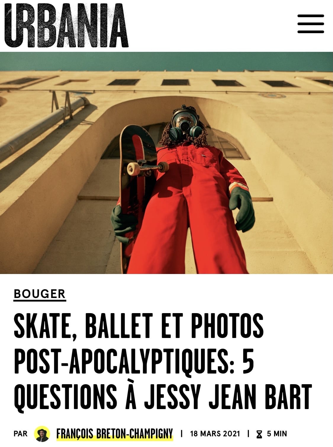 Jessy Jean Bart Entrevue Urbania Covid Skateboarding Felix Renaud